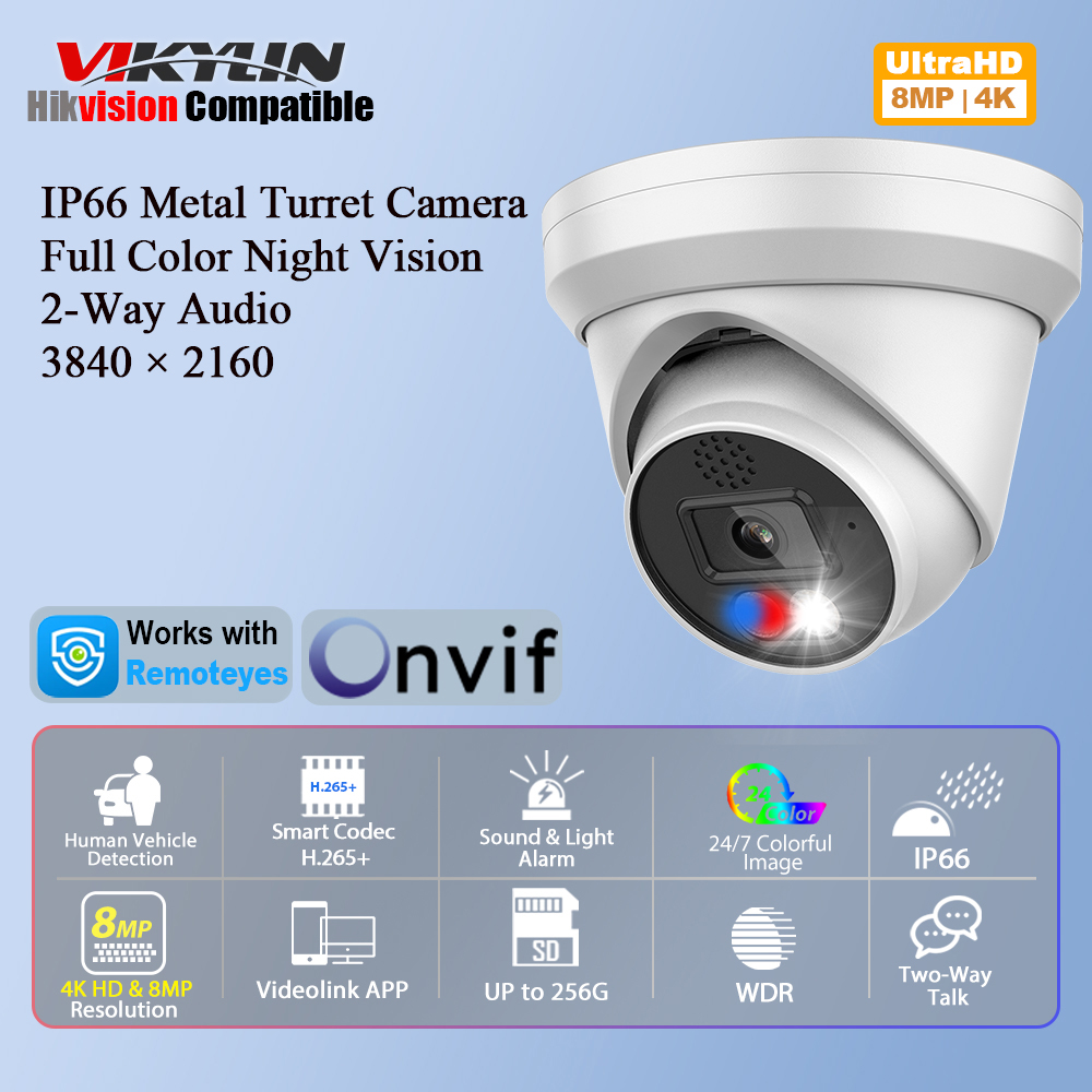 Outdoor Power G Motion - Telecamera IP Vikylin 4K 8MP con