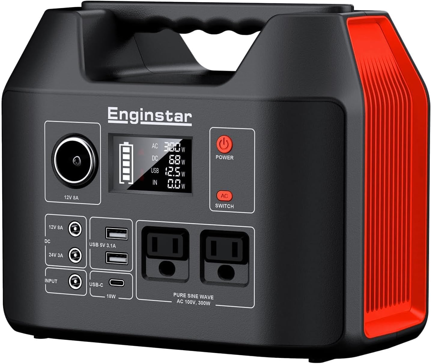 Outdoor Power Bank With Ac Outlet - Stazione di Alimentazione Portatile 300W 296Wh
