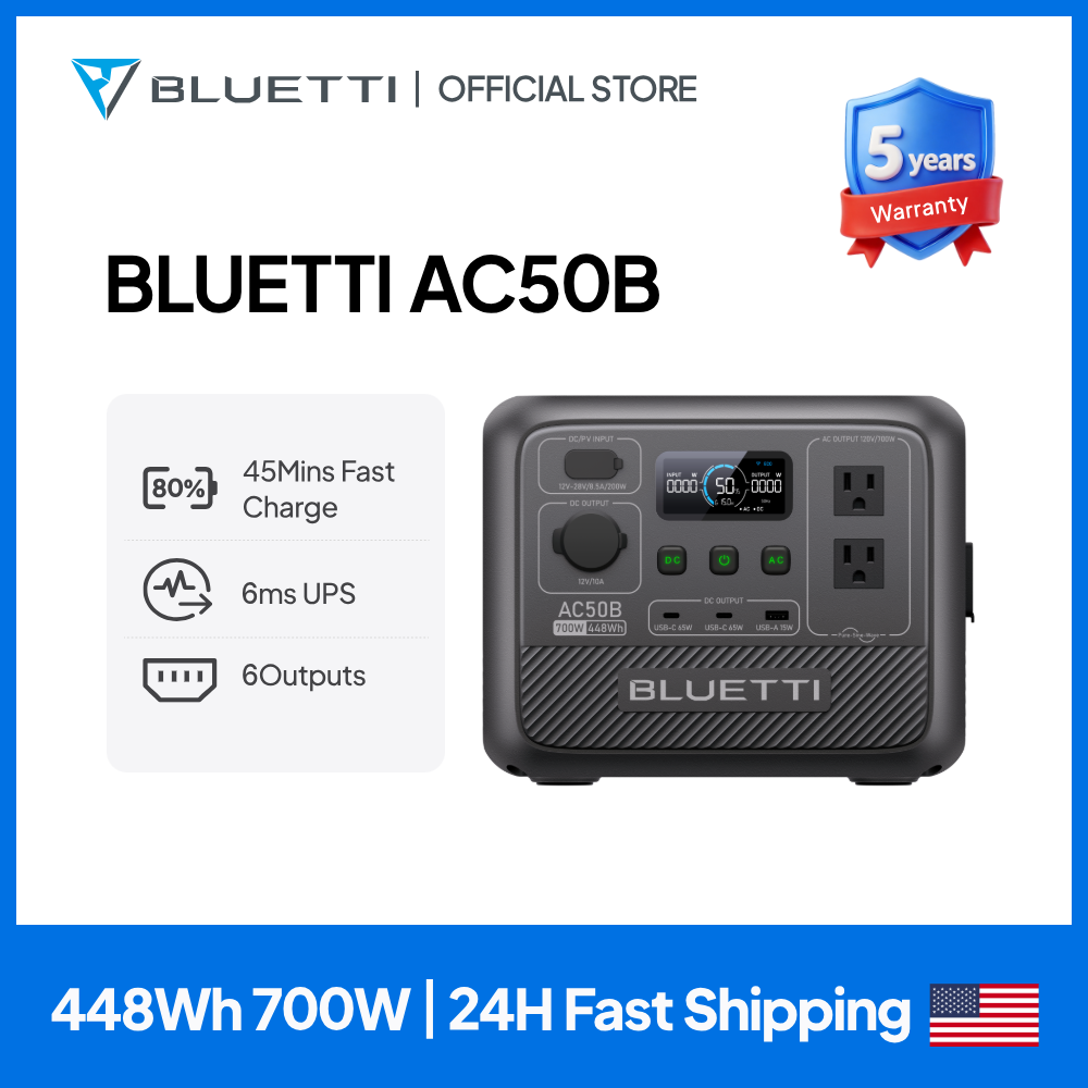 Outdoor Powerwall - BLUETTI AC50B Stazione di Alimentazione Portatile