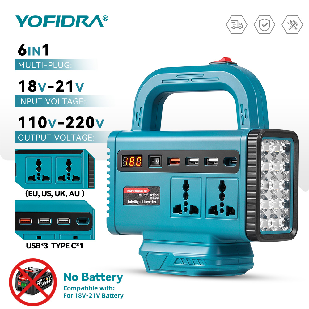 Outdoor Usb Power Adapter - Inverter di potenza portatile YOFIDRA 220V,
