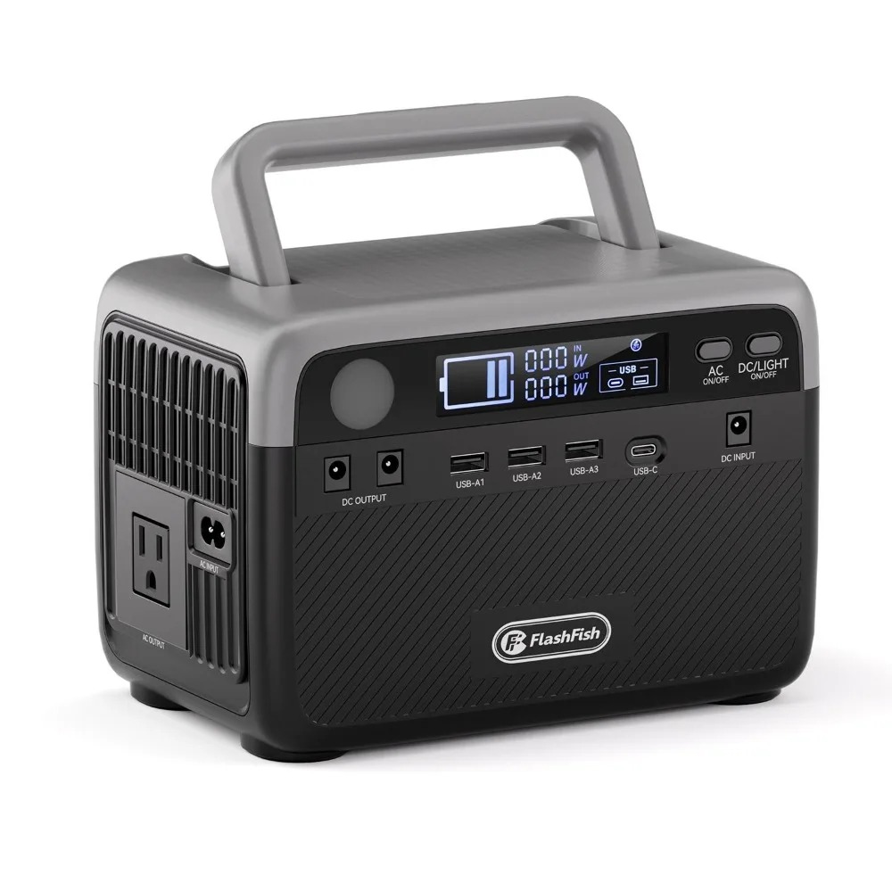 Outdoor Power Bank With Ac Outlet - Generatore solare LiFePO4 da 230,4Wh 300W