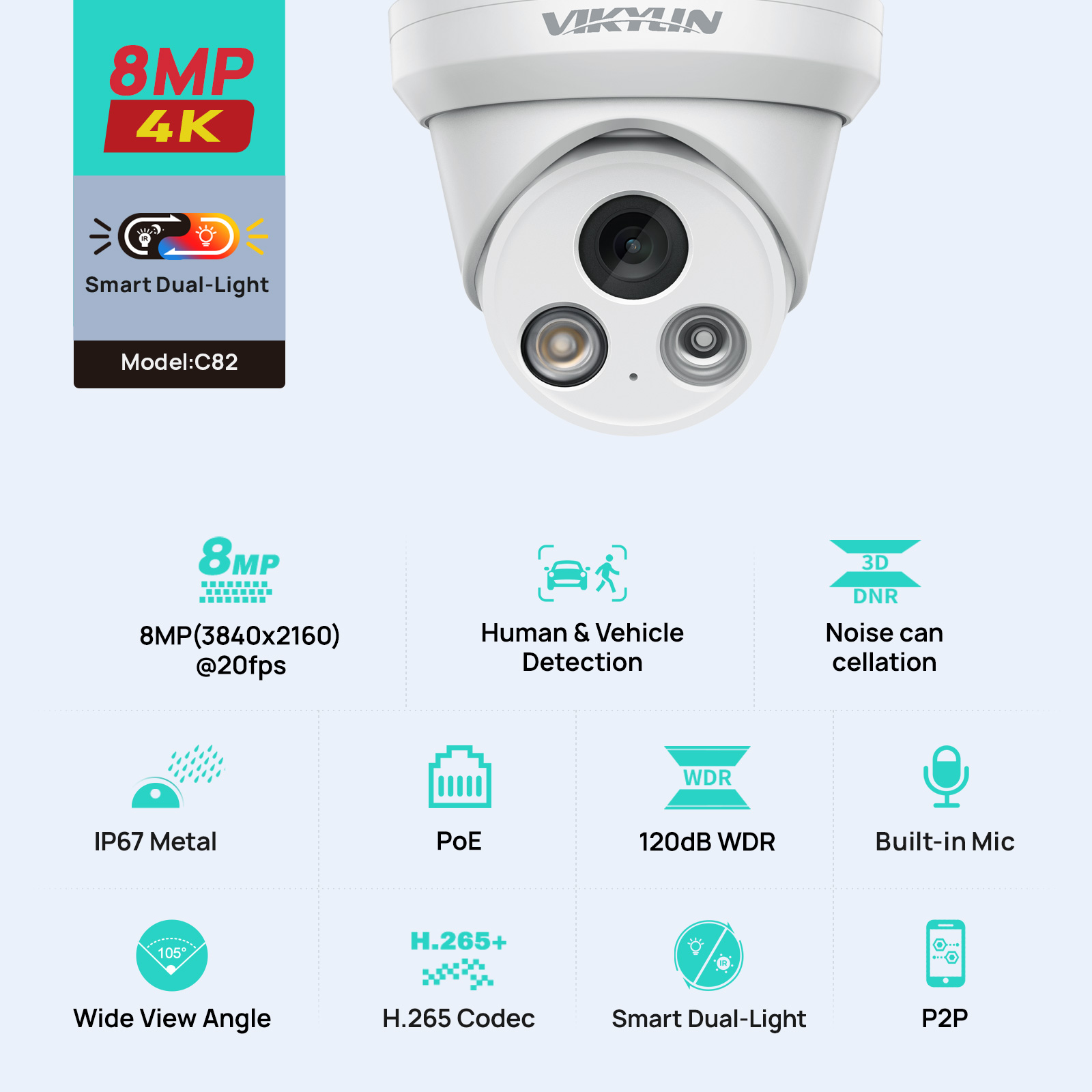 Telecamera IP VIKYLIN 8MP 4K D - Outdoor Power G Motion recensione e prezzo