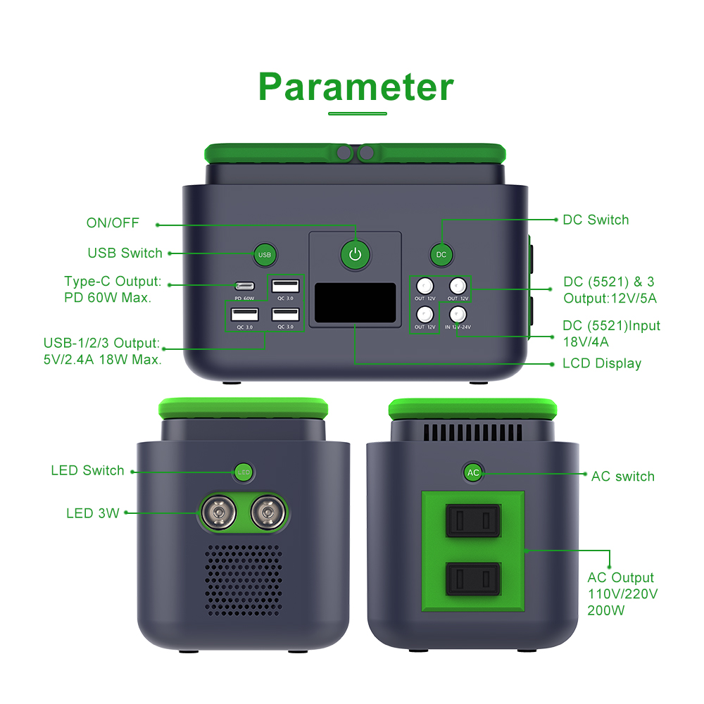 Stazione di Energia Solare Por - Outdoor Power Bank With Ac Outlet recensione e prezzo