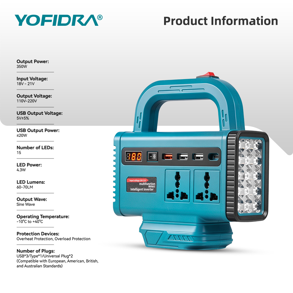 Inverter di potenza portatile  - Outdoor Usb Power Adapter recensione e prezzo